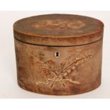 A George III marquetry inlaid tea caddy with shell and floral paterae, width 14.5cm, A/F.