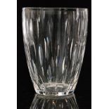 A 1930s clear crystal glass vase in the manner of John Walsh Walsh,