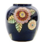 A 1930s Carlton Ware Art Deco ovoid ginger jar base decorated in the Melange pattern with gilt and