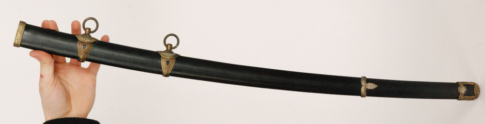 A later 20th Century Japanese katana, with black cotton bound fish skin grip with bronze menuki, - Image 8 of 15