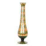 A large 1970s Czech glass vase in the manner of Borske Sklo,