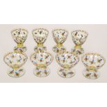 A group of four 1930s French dessert glasses,