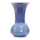 A large Ruskin Pottery souffle glaze vase of globe and shaft form,
