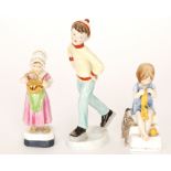 Three Royal Worcester figurines modelled by Freda Doughty comprising Tuesday's child is full of