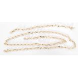 An 18ct Chimento elongated curb link bracelet and matching necklace,