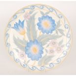 A 1930s Carlton Ware Art Deco charger decorated in the Handcraft Daydream pattern,