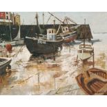 ALBERT LAWRENCE HAMMONDS (1930-1994) - 'Brixham Harbour', oil on canvas, signed, inscribed verso,