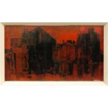 FRANCHETTI (MID 20TH CENTURY) - City skyline, oil on board, signed and dated '62,