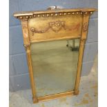 An early 19th Century gilt framed rectangular wall mirror,