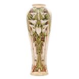 A large Moorcroft Pottery vase of tapering form decorated in the Remember pattern designed by Sarah
