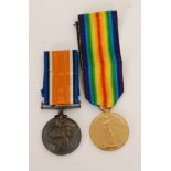 A World War I medal pair awarded to Pte Beards, A.S.