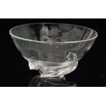 A 20th Century Steuben clear crystal glass Twist bowl designed by Donald Pollard,