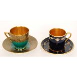 A 1920s Wiltshaw and Robinson Carlton Ware Art Deco coffee can and saucer decorated in the Pomander