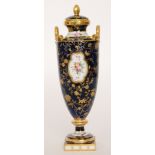 A late 19th to early 20th Century Minton pedestal vase and cover,