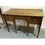 A late 19th to early 20th Century mahogany buffet sideboard,