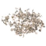 A parcel lot of assorted silver and white metal stud, clip,