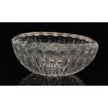 A 1940s Whitefriars clear crystal glass bowl designed by William Wilson and Bernard Fitch,