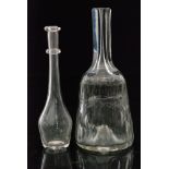 A 19th Century glass bitters shaker of tapered form rising to a slice cut neck,