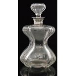 A late 19th to early 20th Century Stevens & Williams glass decanter in the Grotesque style,