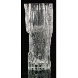 A post war Iittala glass Avena vase designed by Tapio Wirkkala,