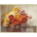 ERNEST GABRIEL MITCHELL, RBSA (1859-1928) - 'Chrysanthemums', watercolour, signed, frame, 22.