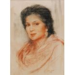 DAWN COOKSON, RBSA (1925-2005) - 'Portrait of Tracey', watercolour, signed, framed,