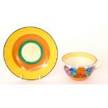 Clarice Cliff - Gayday - A globe shape cup and saucer circa 1931,