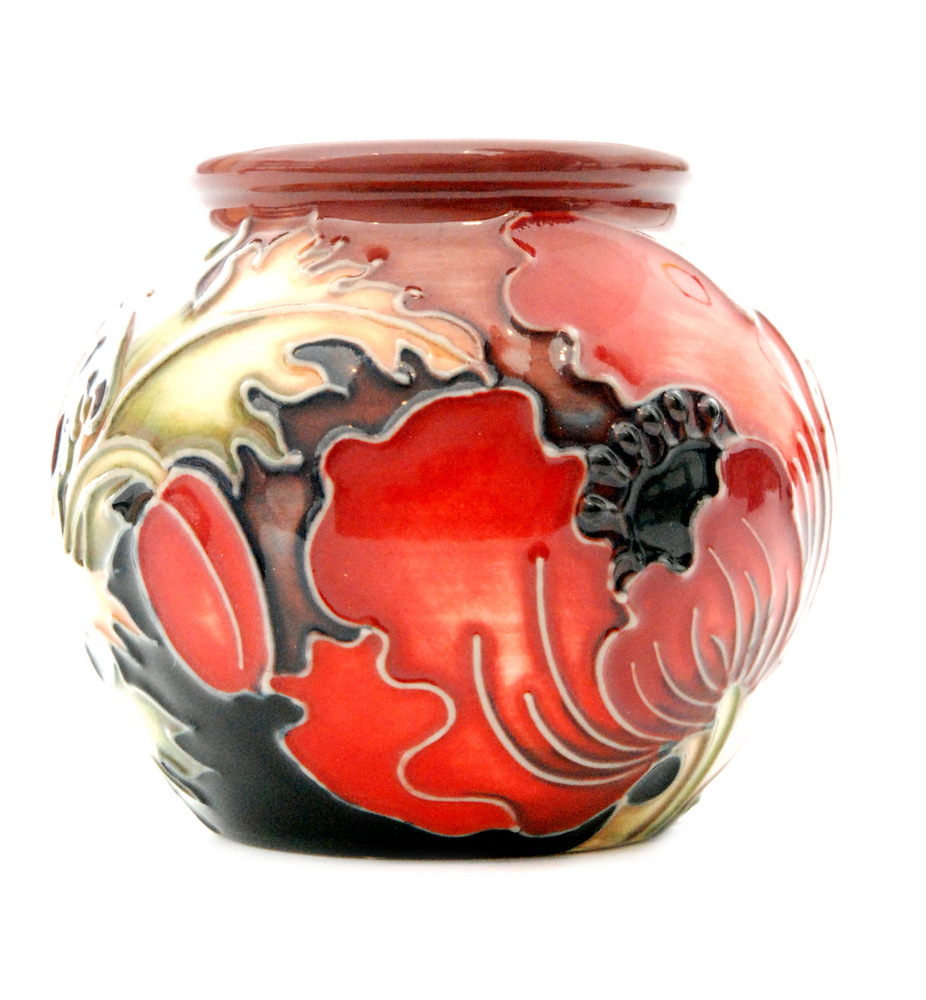 A miniature Moorcroft Pottery vase decorated in the Spring Breeze pattern designed by Kerry Goodwin,