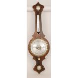 A 19th Century rosewood wheel barometer,