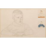 CHARLES MARCH GERE, RA (1869-1957) - 'Portrait of the artist's nephwe Robert Payne', pencil drawing,