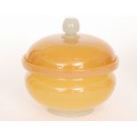 An early 20th Century Stevens & Williams alabaster glass bowl and cover,