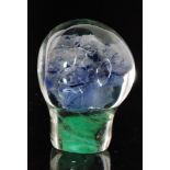 A later 20th century studio glass paperweight,