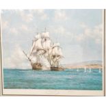 MONTAGUE DAWSON (1890-1973) - 'The Smoke of Battle', photographic reproduction, signed in pencil,
