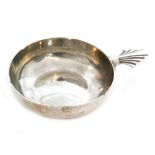 An Art Deco hallmarked silver wine taster,