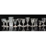 A group of assorted 19th Century glass comprising a tumbler,