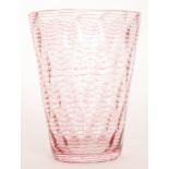 A large 1940s Stevens & Williams glass tumbler vase,