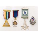 Four assorted Masonic Jewels to included Ribblesdale Lodge No 631,