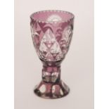 An early 20th Century Continental crystal glass vase, possibly Haida,