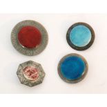 A selection of four Ruskin style brooches of various designs,