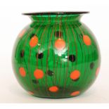 An early 20th Century glass vase in the manner of Michael Powolny for Loetz,