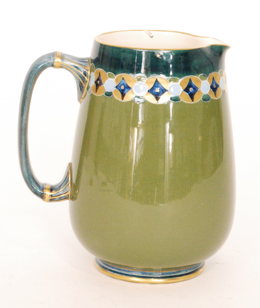 A late 19th to early 20th Century Macintyre & Co Dura Ware water jug designed by William Moorcroft,