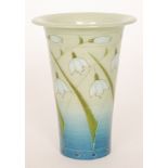 A Dennis China Works trumpet vase decorated in the Snow Drop pattern designed by Sally Tuffin,