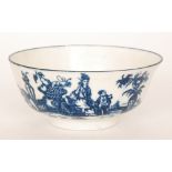 A late 18th Century Worcester footed bowl decorated in the underglaze blue and white Mother and