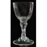 An 18th Century champagne glass circa 1755,