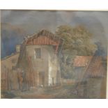 ALLEN EDWARD EVERITT,RBSA (1824-1882) - View of an old farmstead,