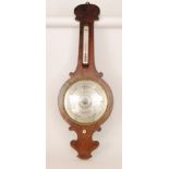 A 19th Century mahogany wheel barometer, E.