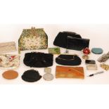 A collection of assorted ladies vintage hand bags to include beaded and embroidered examples