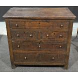 An 18th Century Northern Counties oak chest of five drawers,