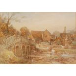 JAMES BILLINGSLEY, RBSA (1860-1932) - A view of Sarehill Mill, watercolour, signed and dated 1922,