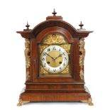 A 19th Century mahogany eight day strike mantle clock,